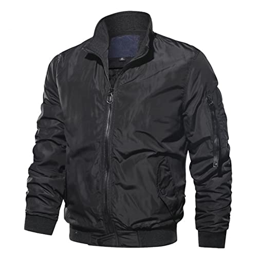 Generisch Herren Bomberjacke Leichte Übergangsjacke Fliegerjacken Frühling Herbst Blouson mit Taschen 3In1 Jacke Herren Leichte Laufjacke Herren Wasserdicht Atmungsaktiv Winterparka Herren Warm Fell von Generisch