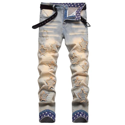 Generisch Herren Boot Cut De E COR CowboySchnitt Bootcut Jeans Basic Regular Fit Größe Länge 32 Slim Jeans Herren Herren Hose Stretch Kurz Jeans Stretch Herren von Generisch