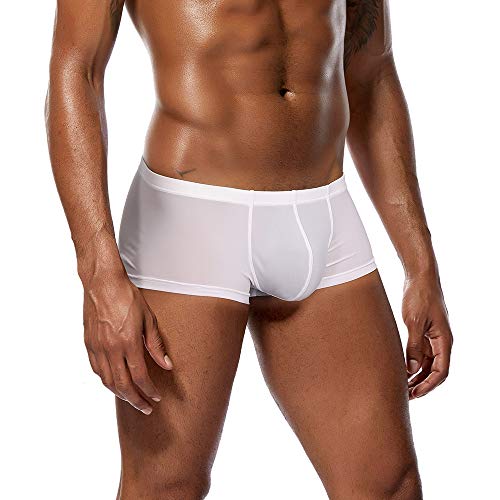 Generisch Herren-Boxershorts DüNn Unterhosen - Summer Leicht Bequemer Boxer Briefs Retroshorts - Einfarbig Niedrige Taille Sport Unterhose Boxerhosen - Casual Eng Trunk Shorts HöSchen UnterwäSche von Generisch