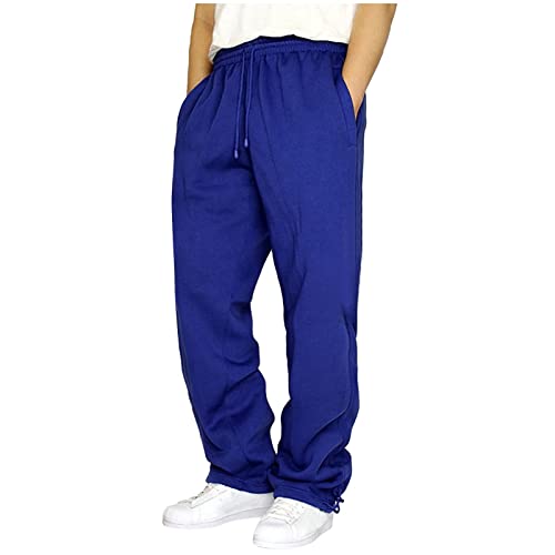 Generisch Herren Bundgummi Elastische Hosen Freizeithose Jogger Einfarbig Trainingshose Stretch Jogginghose Für Männer Atmungsaktiv Sweathose Jungen Geradem Schnitt Relaxing Hose von Generisch