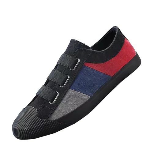 Generisch Herren Canvas Sneaker Espadrilles Mokassins Atmungsaktiv Flache Slipper Slip on Loafer Weich Comfort Klassische Schuhe Low-Top-Leinenschuh Casual Bequem Schlupfschuhe Segelschuhe von Generisch