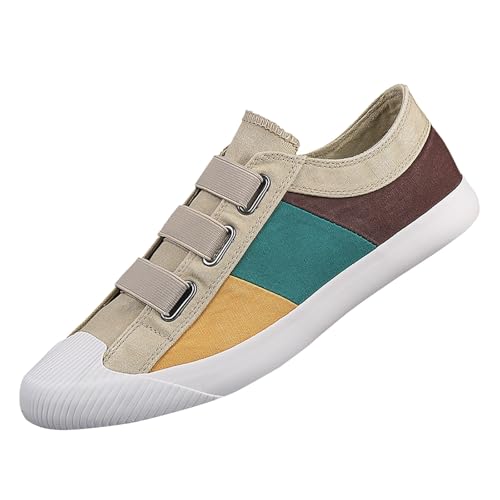 Generisch Herren Canvas Sneaker Espadrilles Mokassins Atmungsaktiv Flache Slipper Slip on Loafer Weich Comfort Klassische Schuhe Low-Top-Leinenschuh Casual Bequem Schlupfschuhe Segelschuhe von Generisch