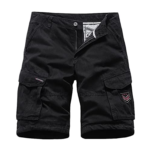 Generisch Herren Cargoshorts Mit 6 Taschen Inkl. Stoffgürtel Aus Kurze Hose Bermuda Sommer Herrenshorts Short Men Pants Cargohose Kurz Sommerhose Für Männer Arbeitshose Kurz Herren Grün Robuster Stil von Generisch