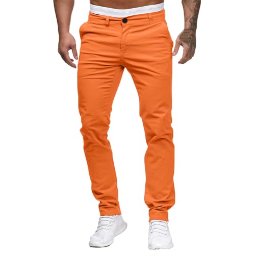 Generisch Herren Chino Hose Regular Fit Stoffhose - Lang Stretch Jogginghose Chinohose Anzughose - Einfarbig Leicht Sporthose Mit Taschen Jogger Pants Sweatpants FüR MäNner Sommerhose Freizeithose von Generisch