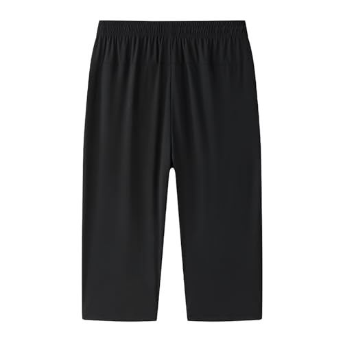 Generisch Herren Classics 3/4 Sport Shorts Outdoor Freizeit Kurze Hose Sommer Baumwolle Laufshorts Jogginghose Leicht Freizeithose Trainingshose Atmungsaktiv Fitness-Short Freizeithosen von Generisch