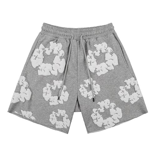 Generisch Herren Damen Shorts Tracksuit T-Shirt und Shorts Set 2 Teiliges Sommer Trainingsanzug Jogginganzug Y2K Hip Hop Streetwear Kurzarm T-Shirts und Kurze Hose Blumen Motiv Grau M Generisch Herren Damen Shorts Tracksuit T-Shirt und Shorts Set 2 Teiliges Sommer Trainingsanzug Jogginganzug Y2K Hip Hop Streetwear Kurzarm T-Shirts und Kurze Hose Blumen Motiv Grau M von Generisch
