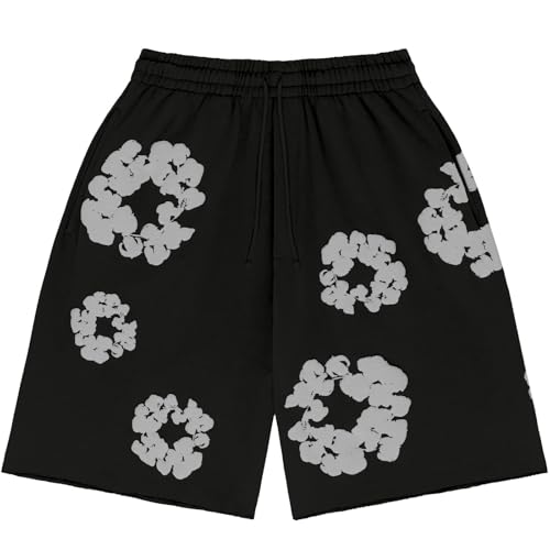 Generisch Herren Damen Shorts Tracksuit T-Shirt und Shorts Set 2 Teiliges Sommer Trainingsanzug Jogginganzug Y2K Hip Hop Streetwear Kurzarm T-Shirts und Kurze Hose Blumen Motiv Schwarz S Generisch Herren Damen Shorts Tracksuit T-Shirt und Shorts Set 2 Teiliges Sommer Trainingsanzug Jogginganzug Y2K Hip Hop Streetwear Kurzarm T-Shirts und Kurze Hose Blumen Motiv Schwarz S von Generisch