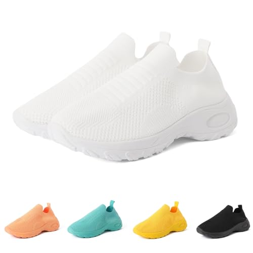 Generisch Herren Damen Slip On Sneaker Leichte Atmungsaktiv Sportschuhe Turnschuhe Bequem Schlupfschuhe Freizeitschuhe Straßenlaufschuhe Walkingschuhe Unisex von Generisch
