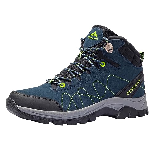 Generisch Herren Damen Wanderschuhe Wasserdicht Leichte Trekkingschuhe Männer rutschfeste Schuhe Outdoor Mid Kletterschuhe Bergsteigen Klettern Wandern Schuhe (Dark Blue, 44) von Generisch