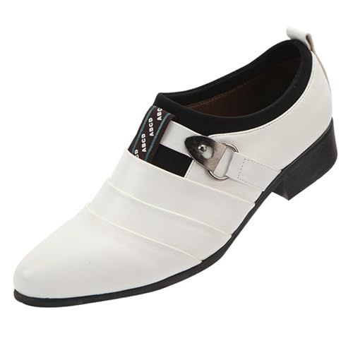 Generisch Herren Frühling und Top Atmungsaktives weiches Weiche Sohle Fahren Business Formale Freizeitschuhe aus im britischen Stil Outdoor Schuhe Herren 43 (White, 41) von Generisch