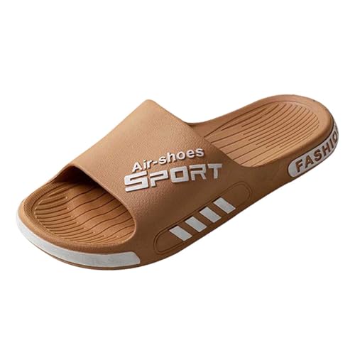 Generisch Herren Hausschuhe Sommer Outdoor Indoor Badezimmer Slip Bequem Paar Unisex Slides Für Freizeitkleidung (Coffee, 41) von Generisch