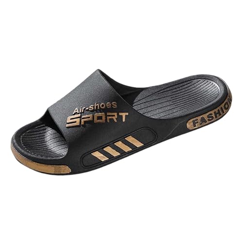 Generisch Herren Hausschuhe Sommer Outdoor Indoor Badezimmer Slip Bequem Paar Unisex Slides Für Freizeitkleidung (Gold, 37) von Generisch