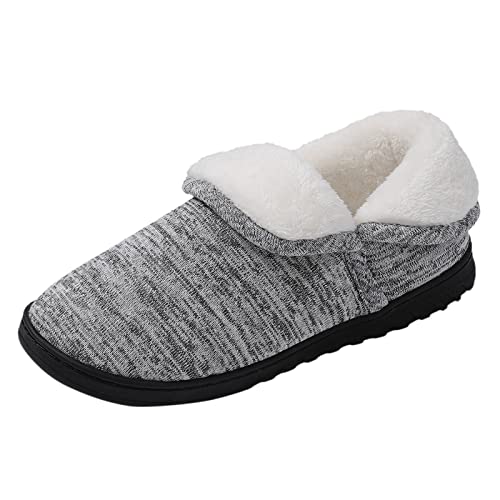 Generisch Herren Hausschuhe mit Rückstellschaum Frottee Slipper, Bequem Leicht Pantoffeln Winter Memory Foam Plüsch Pantoffeln rutschfest Slippers von Generisch