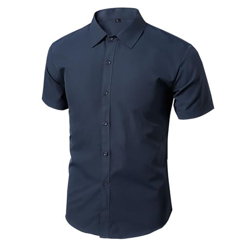 Generisch Herren Hemd Kurzarm Baumwolle Businesshemd Bügelleicht Kentkragen Regular Fit Sommerhemd Freizeithemd Unifarben Basic Elegant Business Herrenhemd Generisch Herren Hemd Kurzarm Baumwolle Businesshemd Bügelleicht Kentkragen Regular Fit Sommerhemd Freizeithemd Unifarben Basic Elegant Business Herrenhemd von Generisch
