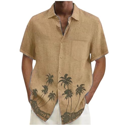 Herren Kurzarm Hemd Sommer Freizeithemd Button Down Regular Fit Kurzarmhemd Businesshemd Männer Basic Baumwolle Leinen Shirt Hawaii Hemd Männer Palmen Coupon Herren Kurzarm Hemd Sommer Freizeithemd Button Down Regular Fit Kurzarmhemd Businesshemd Männer Basic Baumwolle Leinen Shirt Hawaii Hemd Männer Palmen Coupon von Generisch