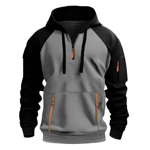 Generisch Herren Hooded Jacket I Premium Kapuzenpullover Herren mit Kontrast-Innenfutter I Basic Hoodie mit Reißverschluss I Zip Hoodie Zip Up Hoodie Hoodie Herren ReißVerschluss Rot von Generisch