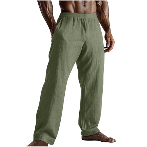 Generisch Herren Hose Cargo Hose Prime Sommer Leichte Sommerhose Baumwolle Freizeit Cargohose Gutschein Männer Jogginghose Y2k Angelhose Weiße Große Größen Wanderhose Sale Armeegrün XL von Generisch