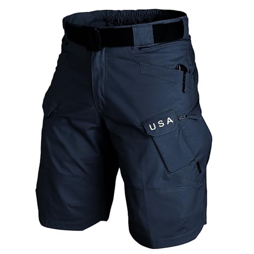 Generisch Herren Hosen Sommer Mann Seitentaschen Cargo Cargohose Camouflage Deals of The Day, Shorts Freizeit Camo Tactical Cotton Mens 3/4 Kurze Lang Jeans Bermuda Herren L von Generisch
