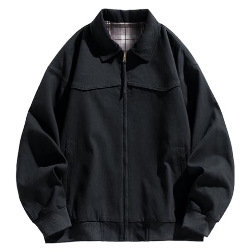 Generisch Herren Jacket Army And Workwear Men’s Jacket Blouson English Jacke Karofutter Red Check lining from Inside Jacke Bequem von Generisch