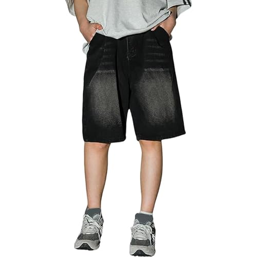 Generisch Herren Jeans Vintage Bermuda Jeanshose Männer Baggy Jeans Shorts mit Tasche Knielang Denim Einfarbig Freizeitshorts Sommer Lockere Kurze Generisch Herren Jeans Vintage Bermuda Jeanshose Männer Baggy Jeans Shorts mit Tasche Knielang Denim Einfarbig Freizeitshorts Sommer Lockere Kurze von Generisch