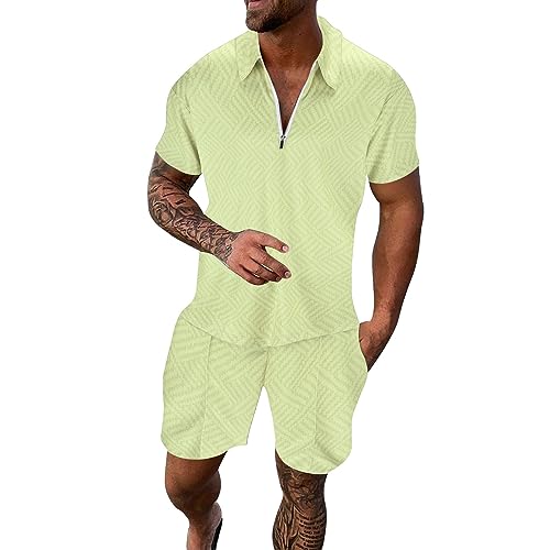 Generisch Herren Jogging Anzug - Freizeitanzug Mit Hoodie Herren 2-Teilig Tracksuit Freizeitanzug Durchgehendem Reißverschluss Soft Hoodies Sets Herbst Winter Kapuzenjacke von Generisch
