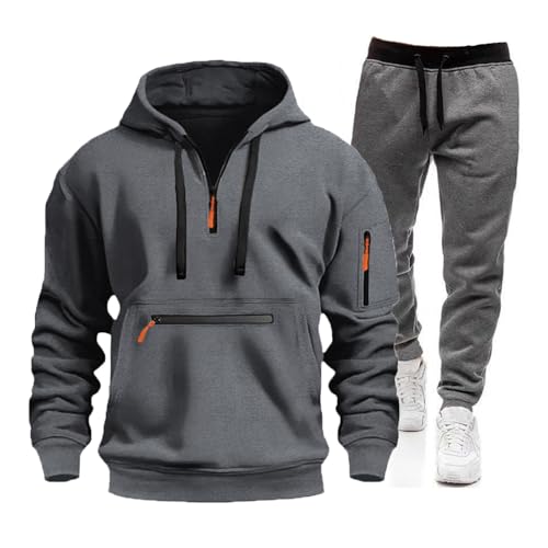 Generisch Herren Jogging Anzug Trainingsanzug Sportanzug aus Baumwolle Gym Warm Tracksuit Atmungsaktiv Hausanzug hausanzug herren fleece Herren Anzug Blau GroßE GrößEn von Generisch