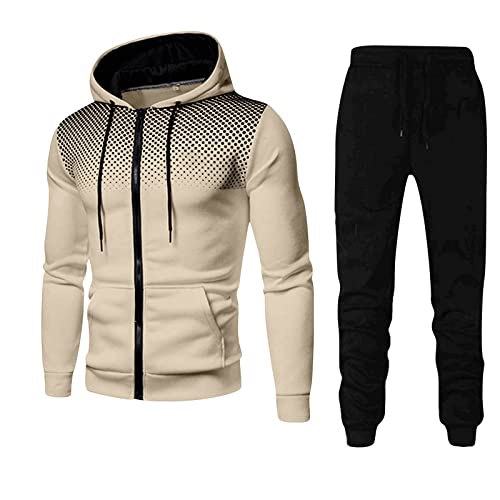 Generisch Herren Jogginganzug Basic Sportanzug Trainingsanzug Sweatshirt Hose Jogging Anzug Anzug Trainingsanzug FußBall Herren Trainingsanzug Herren Reißverschluss Sportanzug von Generisch