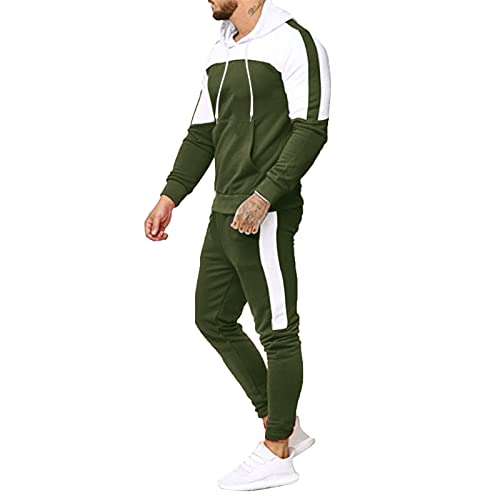 Generisch Herren Jogginganzug Männer Langarm Trainingsanzug Sportanzug Kapuzenpullover Jogginghose Sportbekleidung Freizeitanzug Sweatshirt Hoodie Hose Set für Männer von Generisch