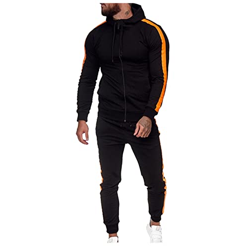 Generisch Herren Jogginganzug Trainingsanzug Sportanzug Fußball Sporthose Herren Hausanzug I Trainingsanzug I Sportanzug I Baumwolle Jogging Anzughose Herren Set Geeignet für Erwachsene/Jugendliche von Generisch