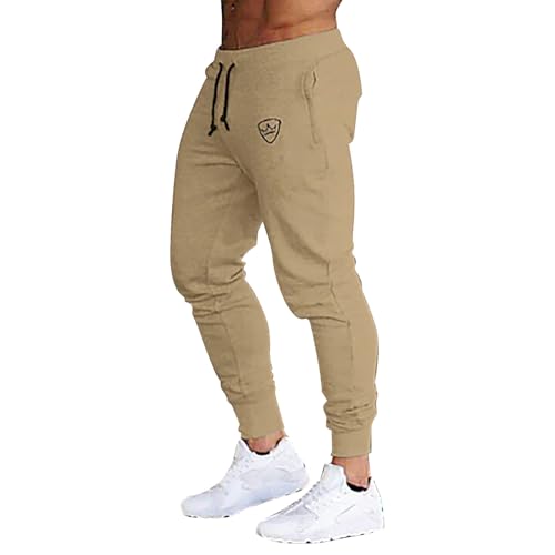 Generisch Herren Jogginghose Gefutterte Trainingshose Sporthose Fitness Jogger Sweatpants Trainingshose Chino Hose Herren Baggy Joggers Men Freizeithose Herren Sommer leicht von Generisch