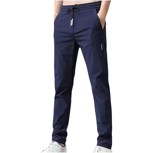 Generisch Herren Jogginghose Lang Sporthose Leichte Atmungsaktiv Trainingshose Fitness Freizeithose Sommer mit Taschen Sweatpants Jogginghosen Männer Streetwear Yogahose von Generisch
