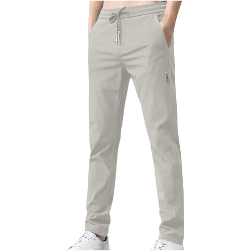Generisch Herren Jogginghose Lang Sporthose Leichte Atmungsaktiv Trainingshose Fitness Freizeithose Sommer mit Taschen Sweatpants Jogginghosen Männer Streetwear Yogahose von Generisch
