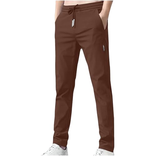 Generisch Herren Jogginghose Lang Sporthose Leichte Atmungsaktiv Trainingshose Fitness Freizeithose Sommer mit Taschen Sweatpants Jogginghosen Männer Streetwear Yogahose von Generisch