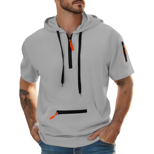 Generisch Herren Kurzarm Kapuzenpulli Freizeit Sweatshirt Einfarbig Kapuzenpullover mit Kordelzug Lässige T Shirts mits Taschen Hoodie Slim Fit Kordelzug Sweatshirt T Shirt mit Kapuze Basic Top Generisch Herren Kurzarm Kapuzenpulli Freizeit Sweatshirt Einfarbig Kapuzenpullover mit Kordelzug Lässige T Shirts mits Taschen Hoodie Slim Fit Kordelzug Sweatshirt T Shirt mit Kapuze Basic Top von Generisch