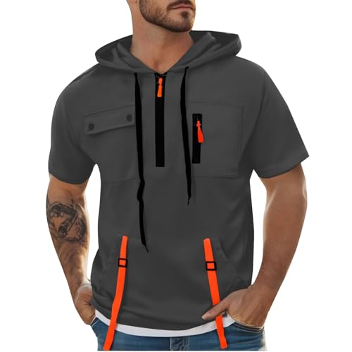 Generisch Herren Kurzarm Kapuzenpulli Freizeit Sweatshirt Einfarbig Kapuzenpullover mit Kordelzug Lässige T Shirts mits Taschen Hoodie Slim Fit Kordelzug Sweatshirt T Shirt mit Kapuze Basic Top Generisch Herren Kurzarm Kapuzenpulli Freizeit Sweatshirt Einfarbig Kapuzenpullover mit Kordelzug Lässige T Shirts mits Taschen Hoodie Slim Fit Kordelzug Sweatshirt T Shirt mit Kapuze Basic Top von Generisch