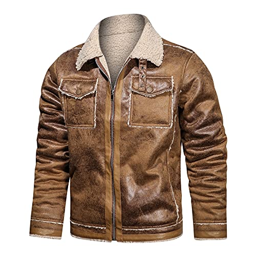 Generisch Herren Lederjacke, Weiches und Strapazierfähiges echtes Rindsleder, Biker Style Herrenjacke bomberjacke leder herren herrenjacke übergangsjacke schwarz von Generisch