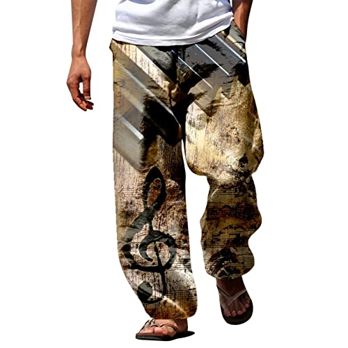 Generisch Herren Leinenhose Weite Sommerhose Kordelzug Yogahose Mit Taschen Luftig Sonnenschutz Strandhose Chino Hose Herren Weiß Sommerhosen Herren Leicht Und Luftig Lang Rote Hose Männer von Generisch