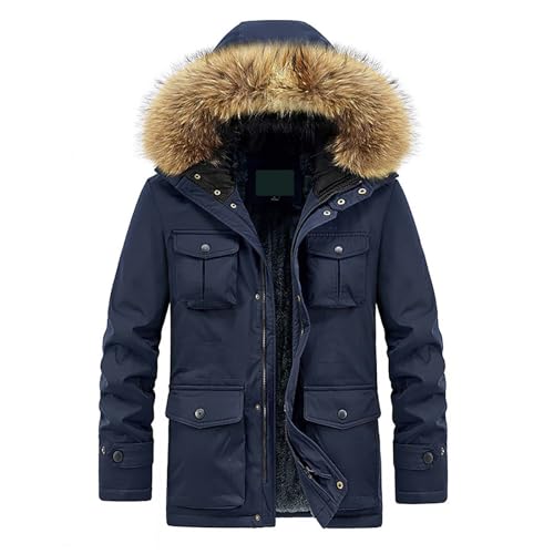 Generisch Herren Lightweight Steppjacke Herren Lederjacke Herren üBergangsjacke Schwarz Steppjacke Herren Winter Lang von Generisch