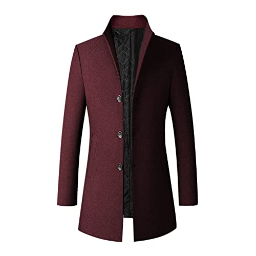 Generisch Herren Mantel Winter Lang Warm Wollmantel Business Wintermantel Winterjacke Ohne Kapuze Kurz Parka Jacke Generisch Herren Mantel Winter Lang Warm Wollmantel Business Wintermantel Winterjacke Ohne Kapuze Kurz Parka Jacke von Generisch
