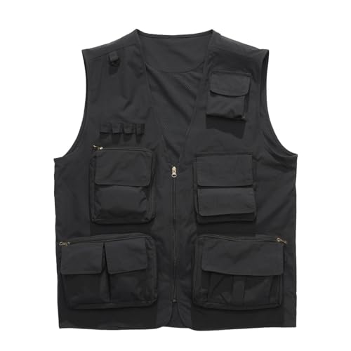 Generisch Herren Outdoor Weste Ärmellose Jacke Hundesportweste Anglerweste Fotografie Freizeitweste Sommer Atmungsaktiv Funktionsweste Jagdweste Wanderweste von Generisch