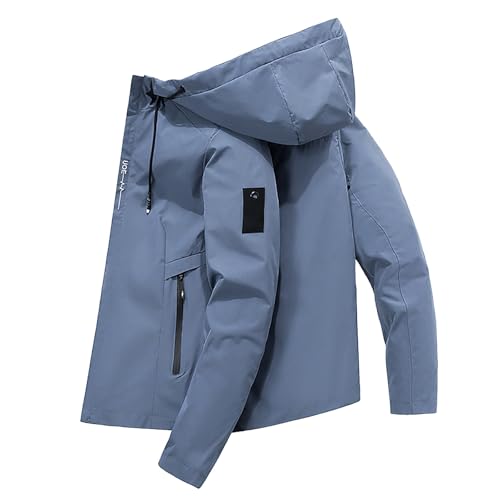 Generisch Herren Outdoorjacke Wasserabweisend Wanderjacke Leicht Übergangsjacke Funktionsjacke Trekkingjacke mit Abnehmbarer Kapuze Arbeitspullover Herren Winter Voll GefüLlt von Generisch