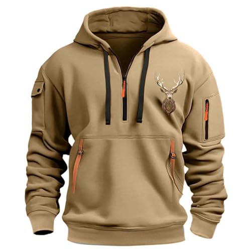 Generisch Herren Oversize Kapuzenpullover für Herren Langarm Freizeit Jacquard Farbblock Sweatshirt Strickjacke Herren Winter Pullover Herren Schwarz V Ausschnitt Dünne Pullover Männer von Generisch
