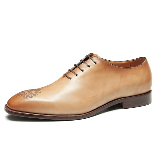 Generisch Herren Polierte Leder Formale Oxfords Vintage Geschäft Schnürschuhe Anzugschuhe,Gelb,41 Generisch Herren Polierte Leder Formale Oxfords Vintage Geschäft Schnürschuhe Anzugschuhe,Gelb,41 von Generisch