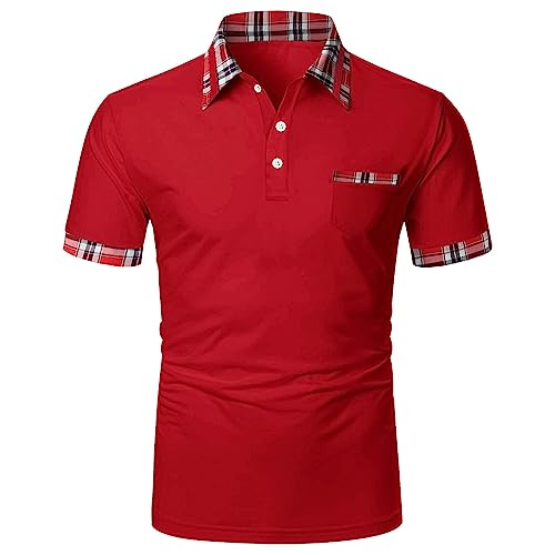 Generisch Herren Polo Shirt Kurzarm Casual Polo,Einfarbig,modern fit Men's Polos von Generisch