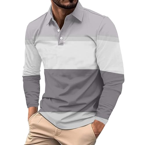 Generisch Herren Polokragen Pullover Langarm Feinstrick Polo Strickpullover Basic Einfarbig Männer Pulli Poloshirt LangäRmeliges Polo Tshirt Slim Fit MäNner von Generisch