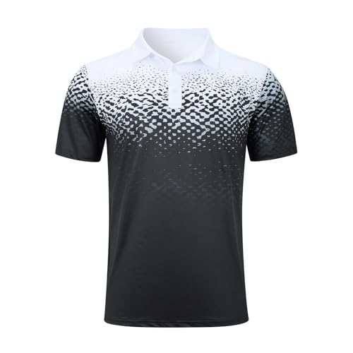 Generisch Herren Poloshirt-Kontrast Kurzarm Polohemd Male Polo Klassisches Poloshirt Herren Kurzarm Polo Hemd Herren Set von Generisch