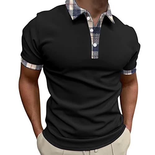 Generisch Herren Poloshirt Kurzarm Basic Polo Shirts Slim Fit Polohemd Sommer Golf Tshirt Baumwoll PoloT-Shirt Funktionsshirt Herren Poloshirt Herren Rot Polohemd Herren Kurzarm Baumwolle XL Elastan von Generisch