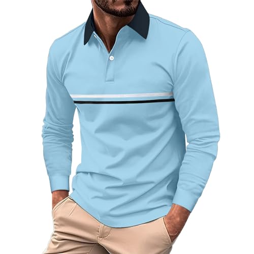 Generisch Herren Poloshirt Langarm Golf Polo Schnelltrocknend Funktionsshirts Leicht T-Shirts mit 3-Knopfleiste Herren Mode Herren Poloshirt Weiß Generisch Herren Poloshirt Langarm Golf Polo Schnelltrocknend Funktionsshirts Leicht T-Shirts mit 3-Knopfleiste Herren Mode Herren Poloshirt Weiß von Generisch