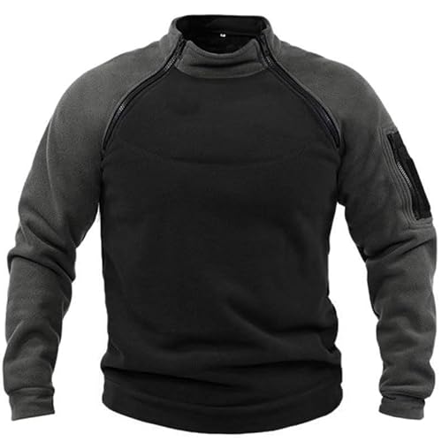 Generisch Herren Pullover Fleecepullover Herren Outdoor Tactical Sweatshirt Warme Combat Fleece Langarmshirt Winter MilitäR Pulli Leichte Sweater Tops Weihnachtspullover von Generisch