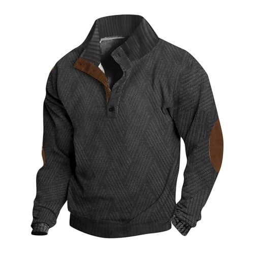 Generisch Herren Pullover Zip Pullover Strickpullover mit Reissverschluss Turtleneck Winterpullover Sweater Arbeitspullover Warm Pulli Sweetshirts/Herren Weißer Pullover Oversized Lässige Fitness von Generisch